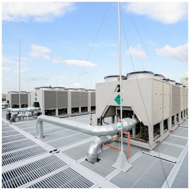 Система кондиционирования чиллер фанкойл